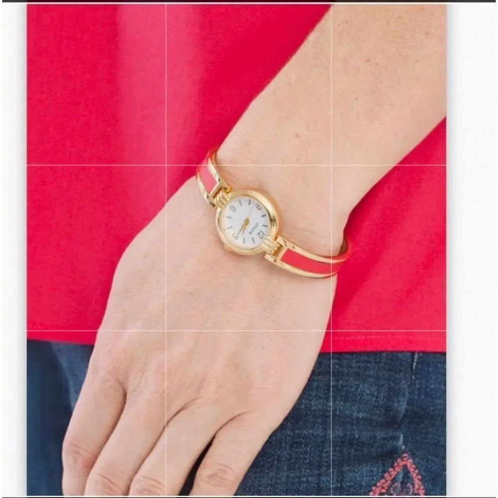 Chico’s Zoey gold tone and red Watch